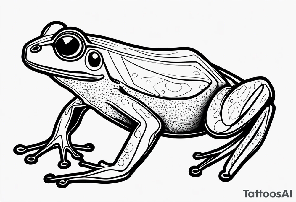 a psychedelic frog tattoo idea