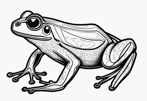 a psychedelic frog tattoo idea