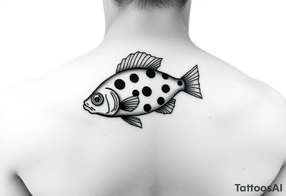 Beta fish with ladybug spots tattoo idea