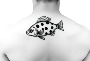 Beta fish with ladybug spots tattoo idea