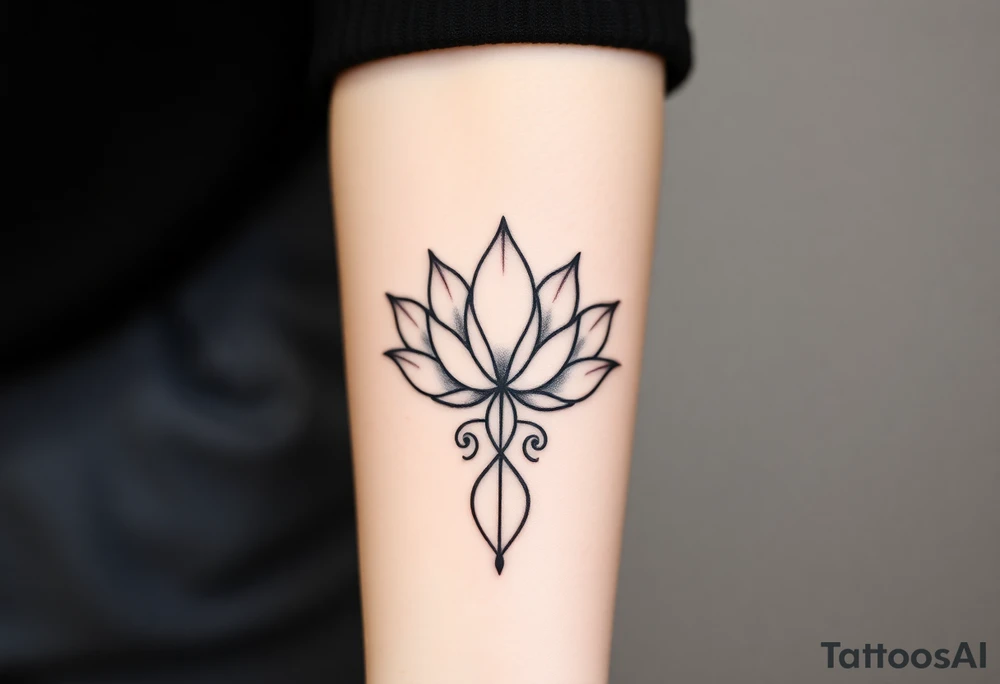 Lotus and Leo symbol tattoo idea