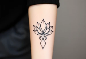 Lotus and Leo symbol tattoo idea