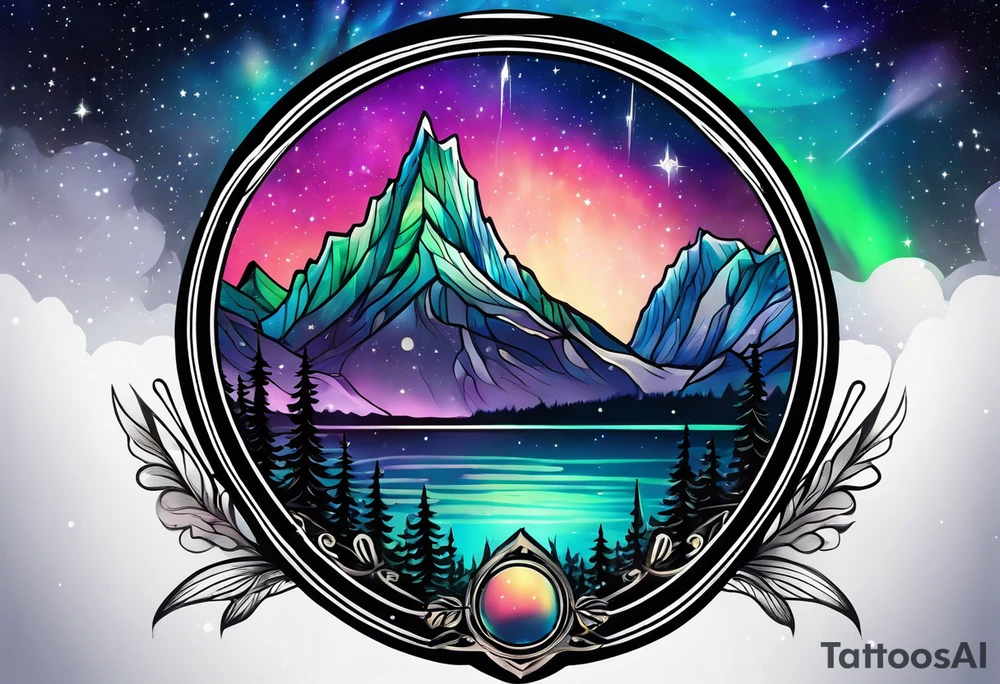 Aurora borealis tattoo idea