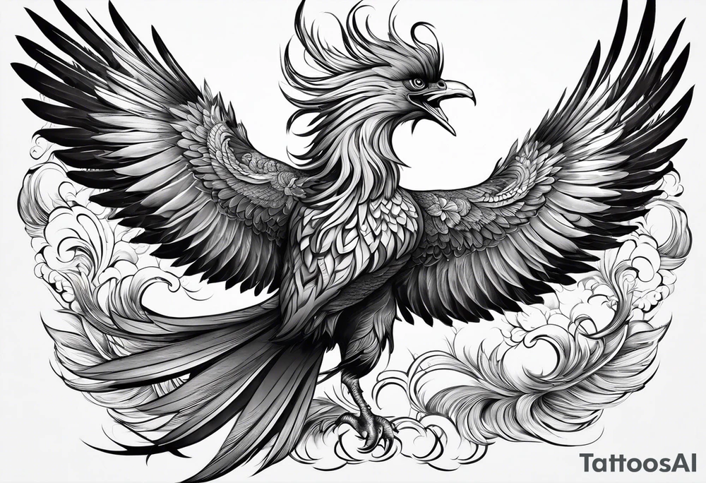 asian elegant long feathered phoenix
in flight with a long neck tattoo idea asian elegant long feathered phoenix
in flight with a long neck tattoo idea