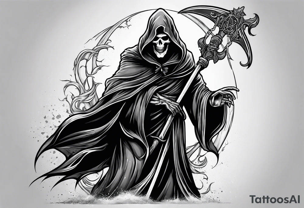 Grim reaper snow tattoo idea