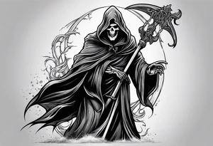 Grim reaper snow tattoo idea