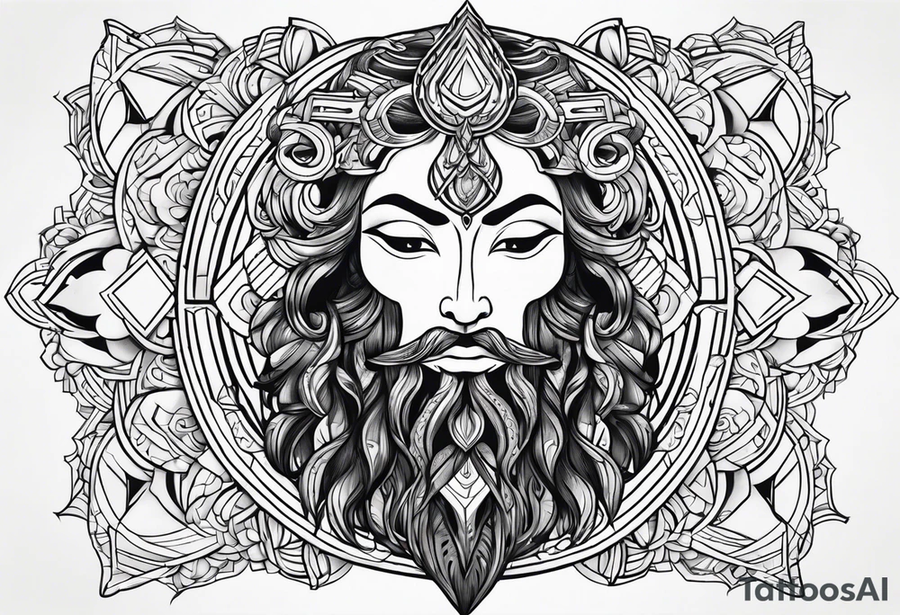Black god tattoo idea