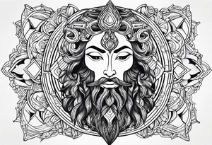 Black god tattoo idea