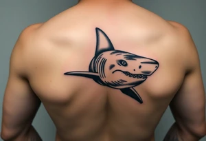 realistic hammerhead shark tattoo idea