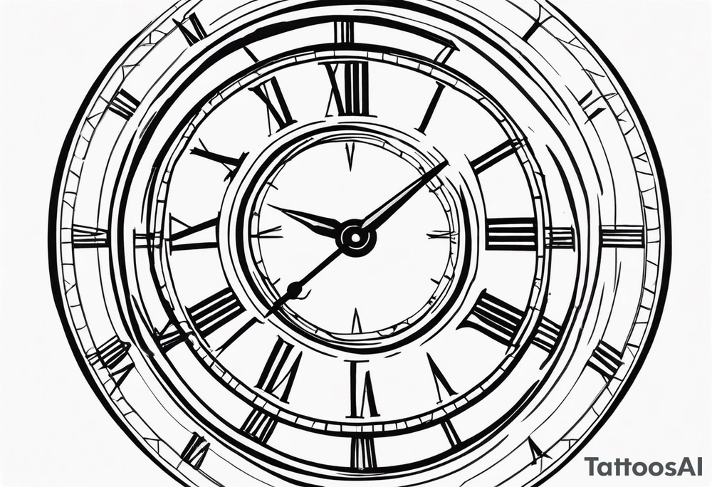 Vintage Clock Face tattoo idea