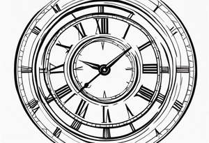 Vintage Clock Face tattoo idea