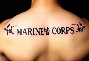 Republic of Korea
                Marine Corps
lettering tattoo idea