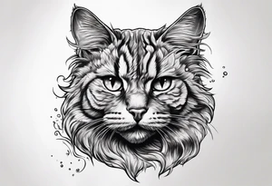 A drunk cat tattoo idea