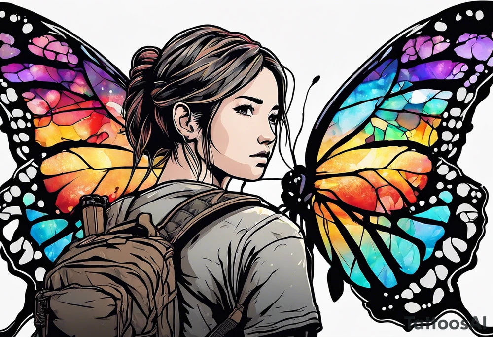 Last of Us firefly tattoo that incorporates Pride colors. No characters! tattoo idea