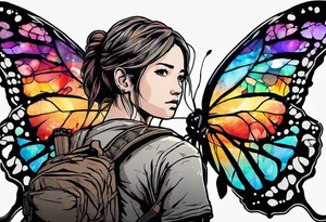 Last of Us firefly tattoo that incorporates Pride colors. No characters! tattoo idea