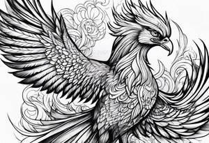 Rising phoenix tattoo idea