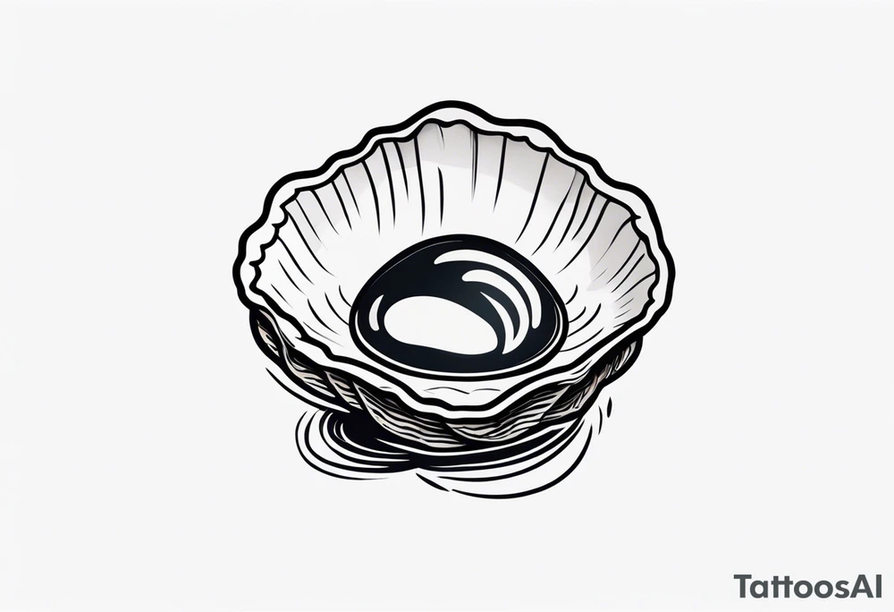 Small pretty open oyster with a world in the centre instead of a pearl tattoo idea