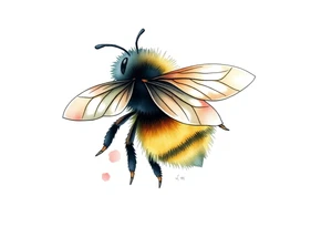 Cute bumblebee tattoo idea