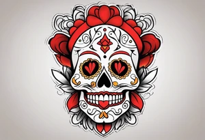 El triste payaso, sugar skull style tattoo idea