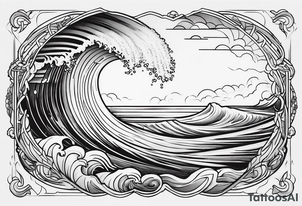 Stoicism and birth and surf tattoo idea