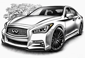 Infiniti sedan tattoo idea