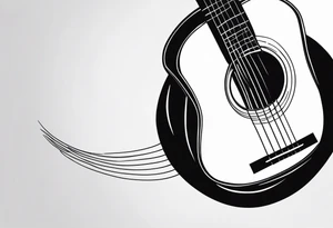 Acoustic Guitar Strings tattoo idea