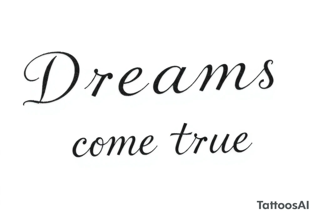 Dreams come true tattoo idea