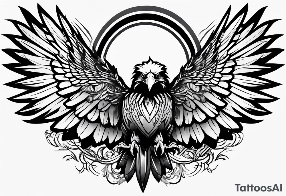 forearm tattoo
eagle just the wing tattoo idea