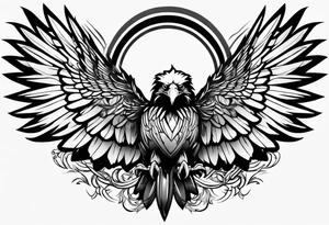 forearm tattoo
eagle just the wing tattoo idea
