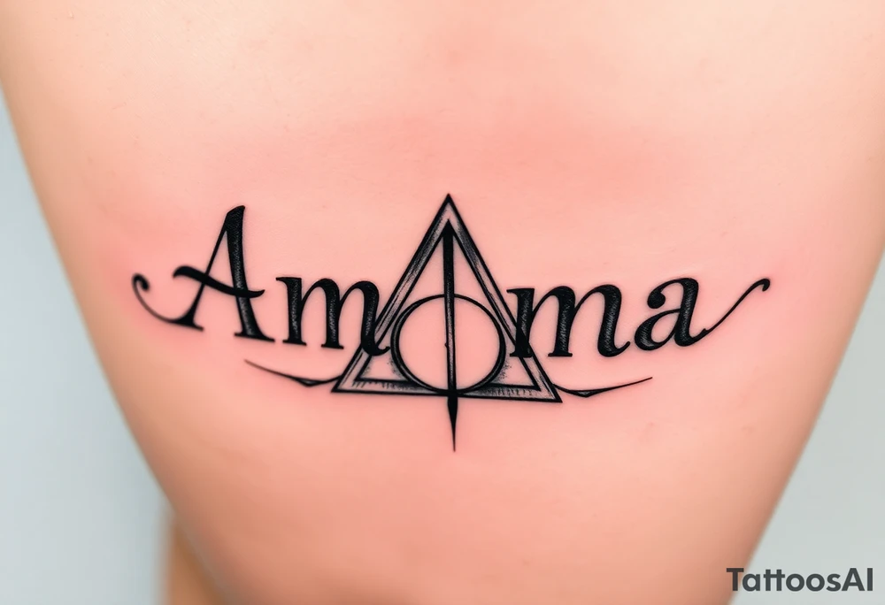 Amanda name, with deathly hallows tattoo idea