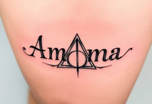 Amanda name, with deathly hallows tattoo idea