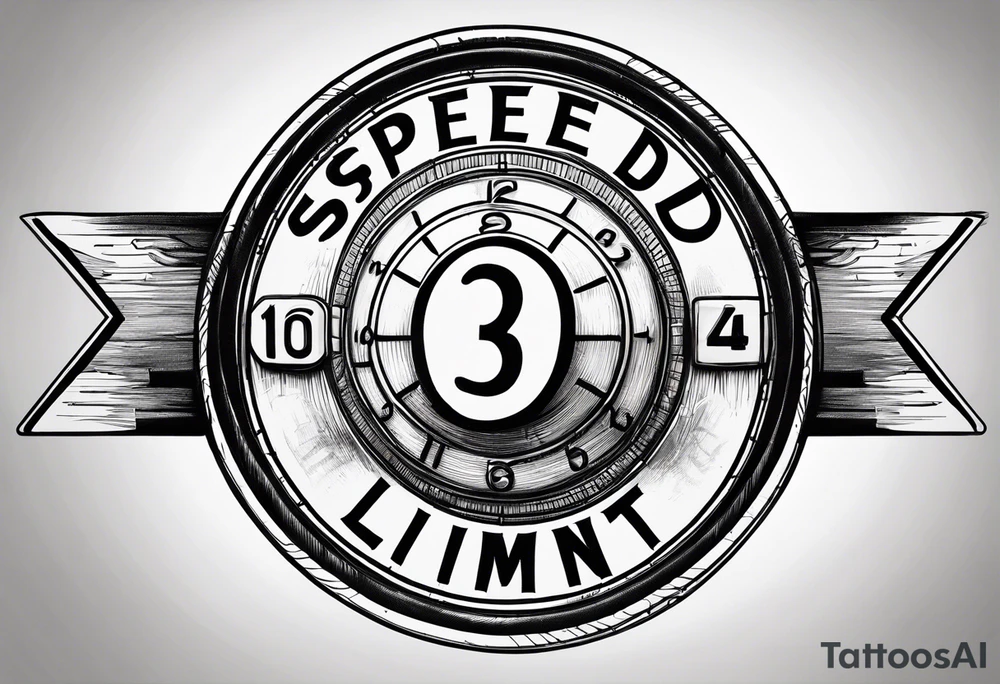 speed limit sign tattoo idea