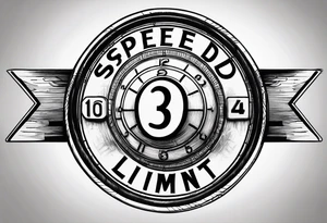 speed limit sign tattoo idea