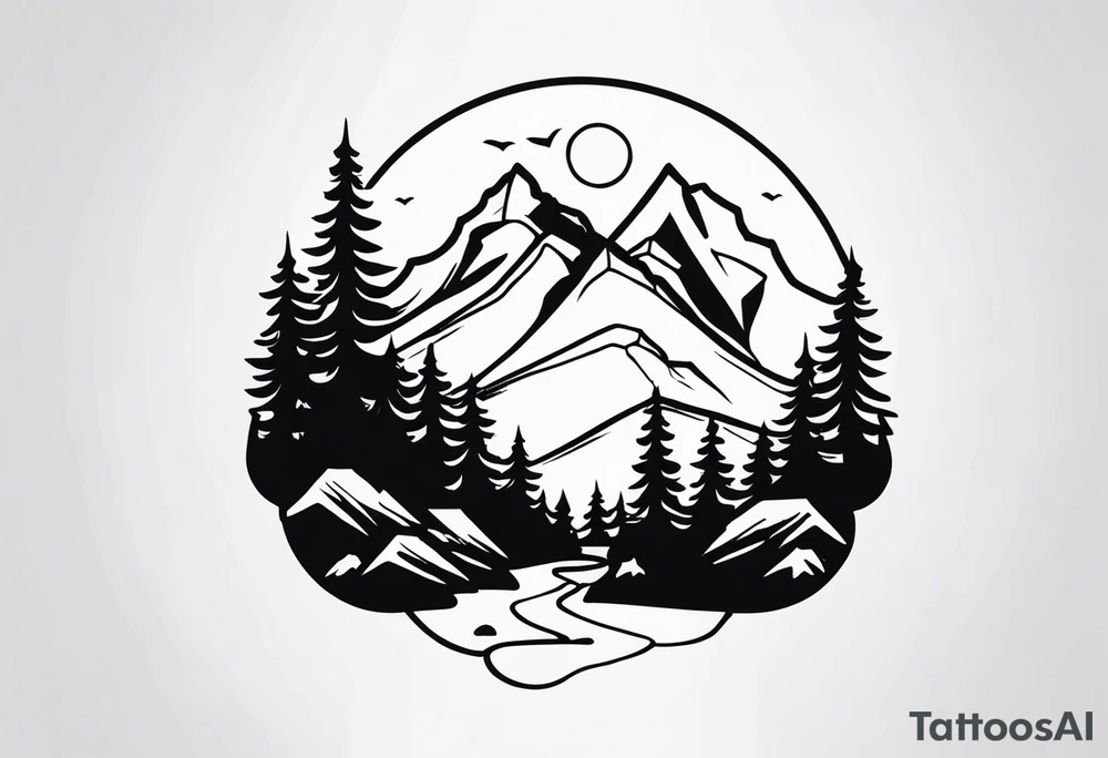 Hiking tattoo idea