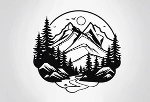 Hiking tattoo idea