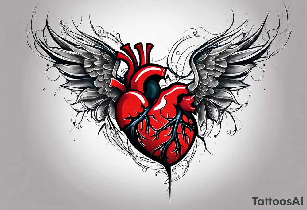 Arm sleeve depicting broken heart, pain suffering and loneliness tattoo idea