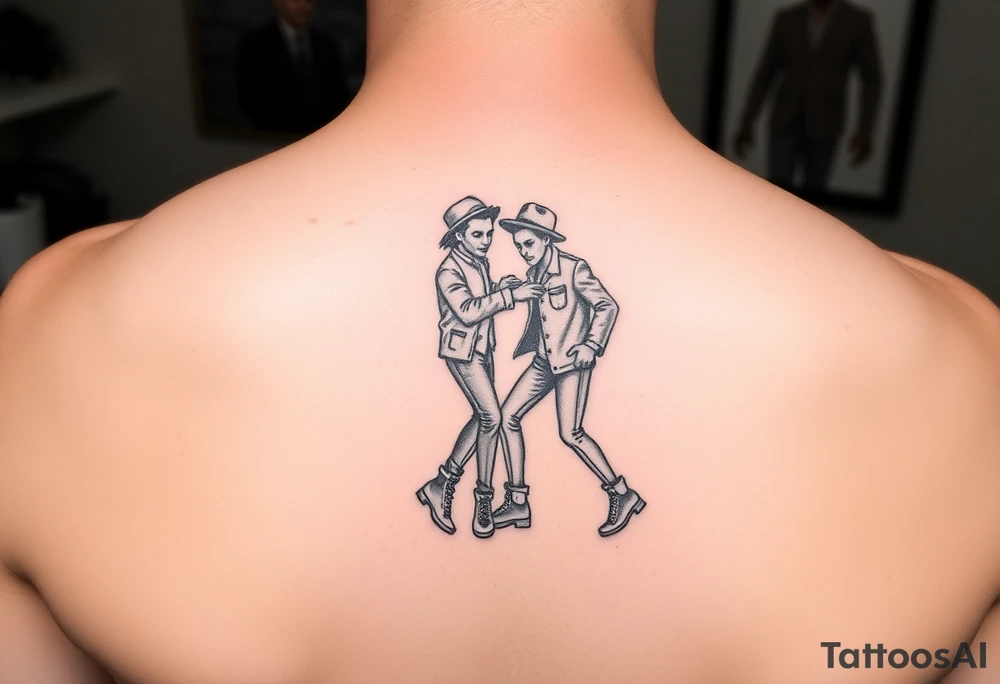 C3p0 american traditional punk rock two stepping tattoo idea