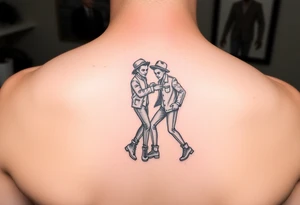 C3p0 american traditional punk rock two stepping tattoo idea