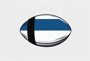 Rugby ball with Finland flag tattoo idea