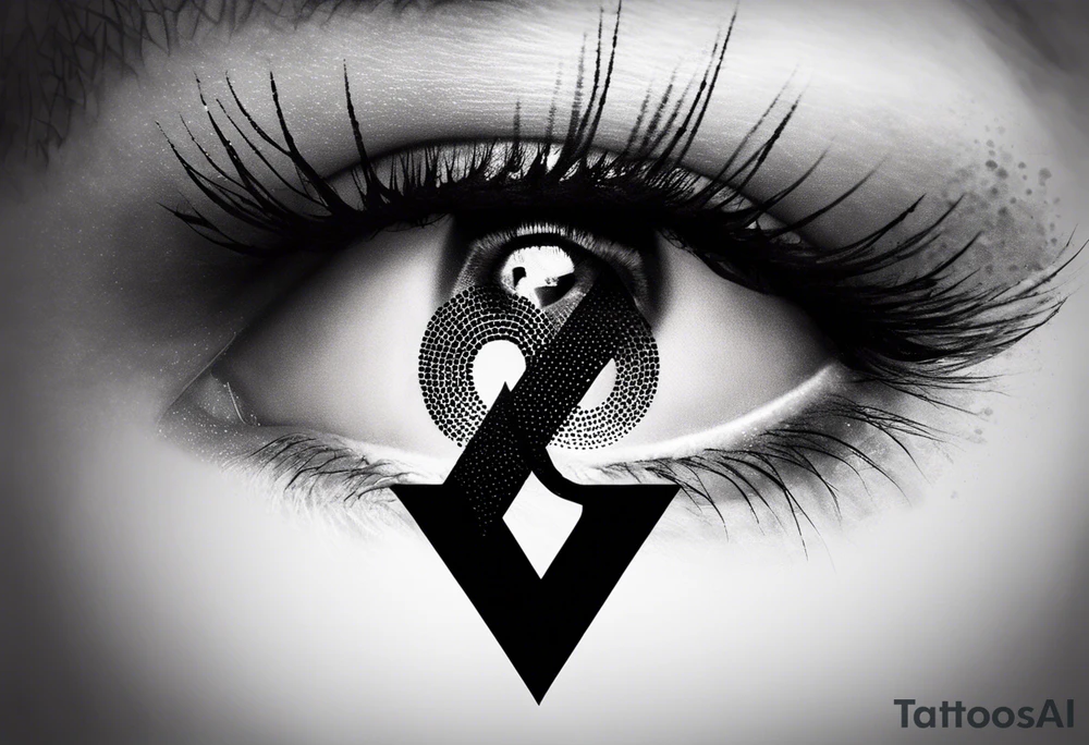 the letters A W R in the middle of a ninja headband tattoo idea