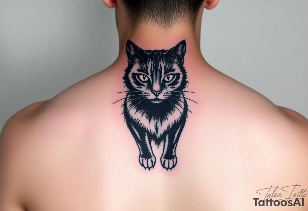 black cat tattoo idea