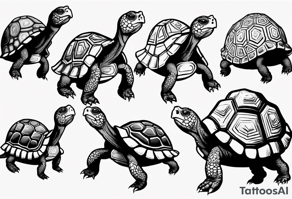 Slow tortoise tattoo idea