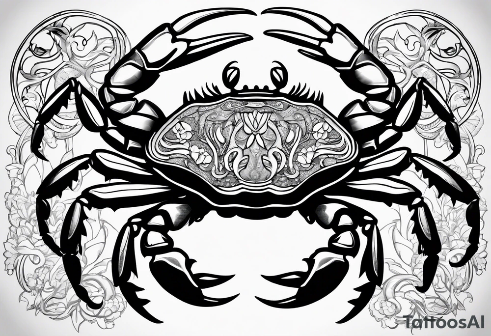 Crabs
en negro con numero 69 tattoo idea