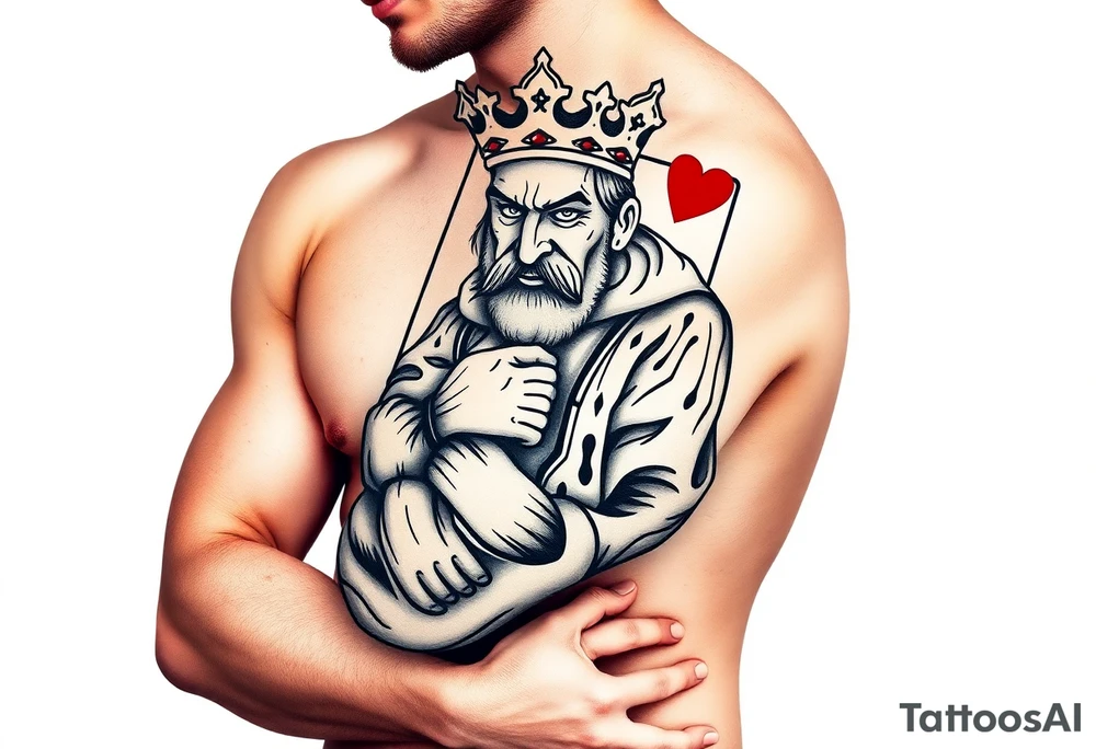king of hearts tattoo idea