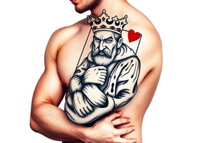 king of hearts tattoo idea