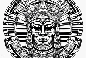 aztec theme tattoo idea