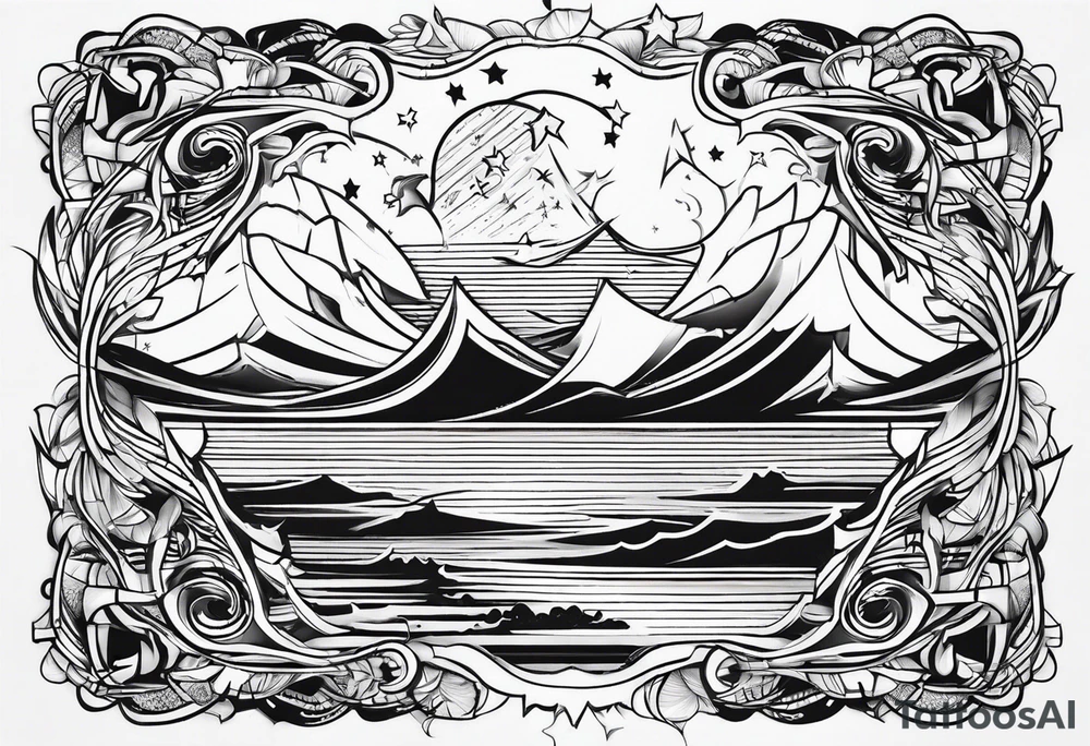 linework
stars tattoo idea