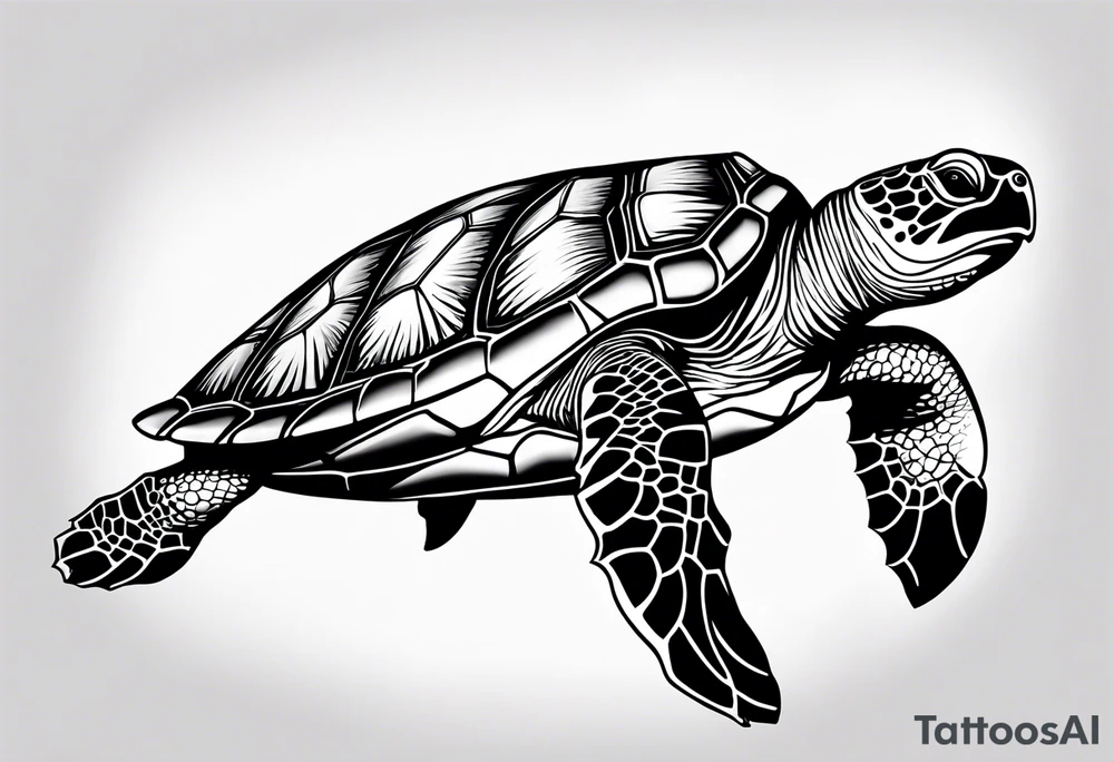 Leg tattoo
Sea turtle
Underwater tattoo idea