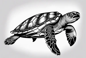 Leg tattoo
Sea turtle
Underwater tattoo idea
