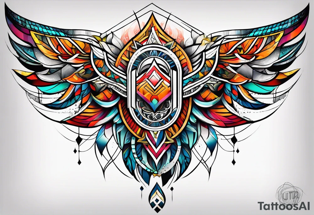 Geometric pattern tattoo idea
